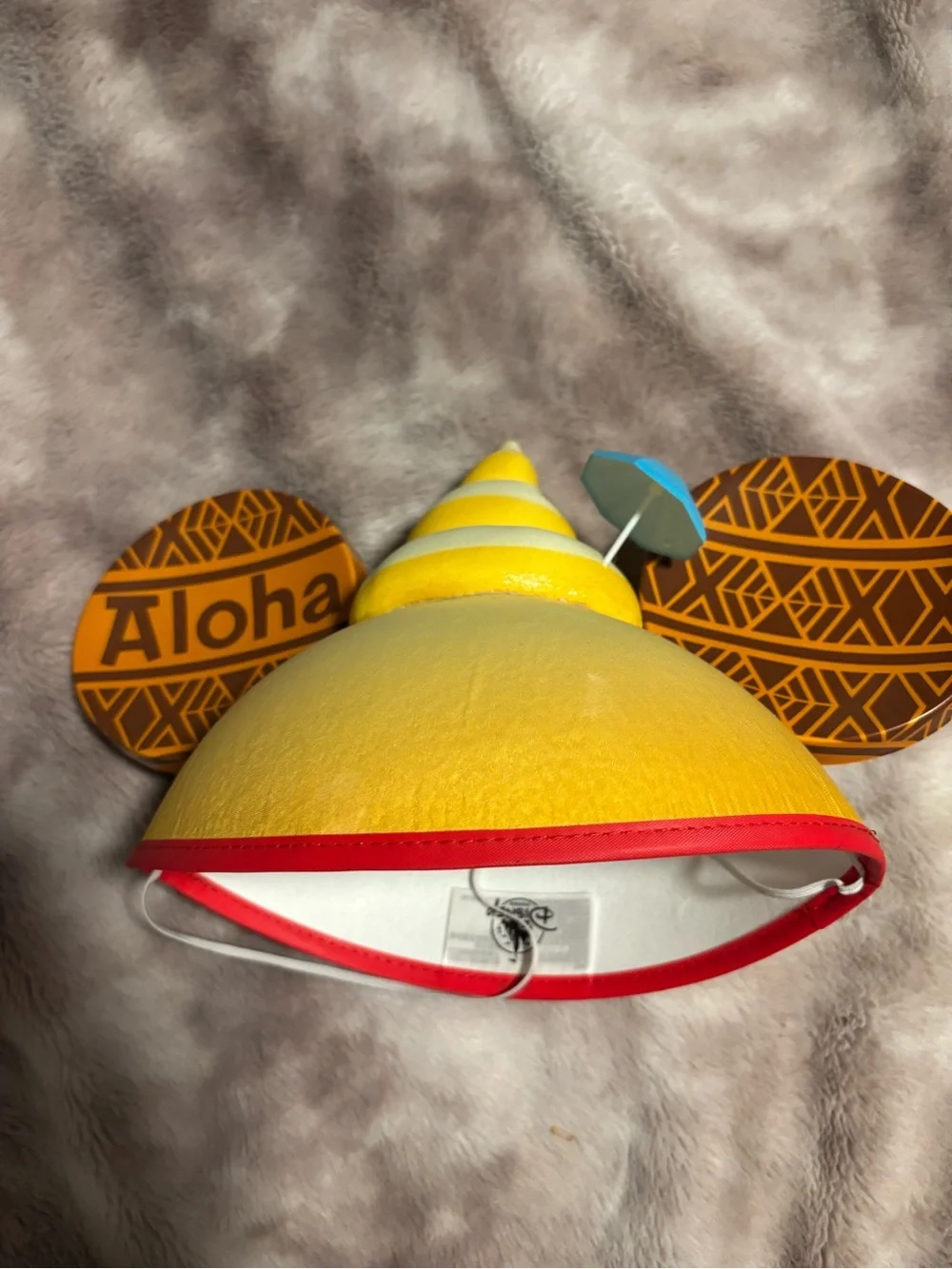 Disney Parks Aloha Dole Whip Mickey Ear Hat Pineapple Soft Serve